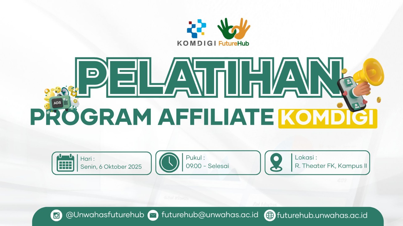 Unwahas FutureHub Gelar Pelatihan Digital Affiliate Marketing, Dorong Mahasiswa Kuasai Strategi Pemasaran Modern